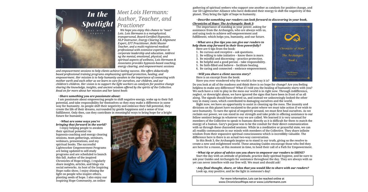 RHG Magazine – July 2022 – Spotlight on Lois Hermann